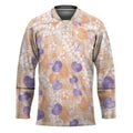Anthurium Plumeria Lei Pastel Hockey Jersey Orange Hawaiian Splendid Palaka LT01