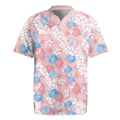 Anthurium Plumeria Lei Pastel Rugby Jersey Pink Hawaiian Splendid Palaka LT01