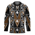 Fiji Brown Masi Pattern Hockey Jersey Fijian Tapa LT01