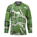 Hawaii Japanese Culture Sage Green Hockey Jersey Spring Cranes Aloha Pattern LT01