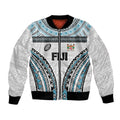 Custom Flying Fijians Rugby Bomber Jacket Tapa Tribal Cloth LT03