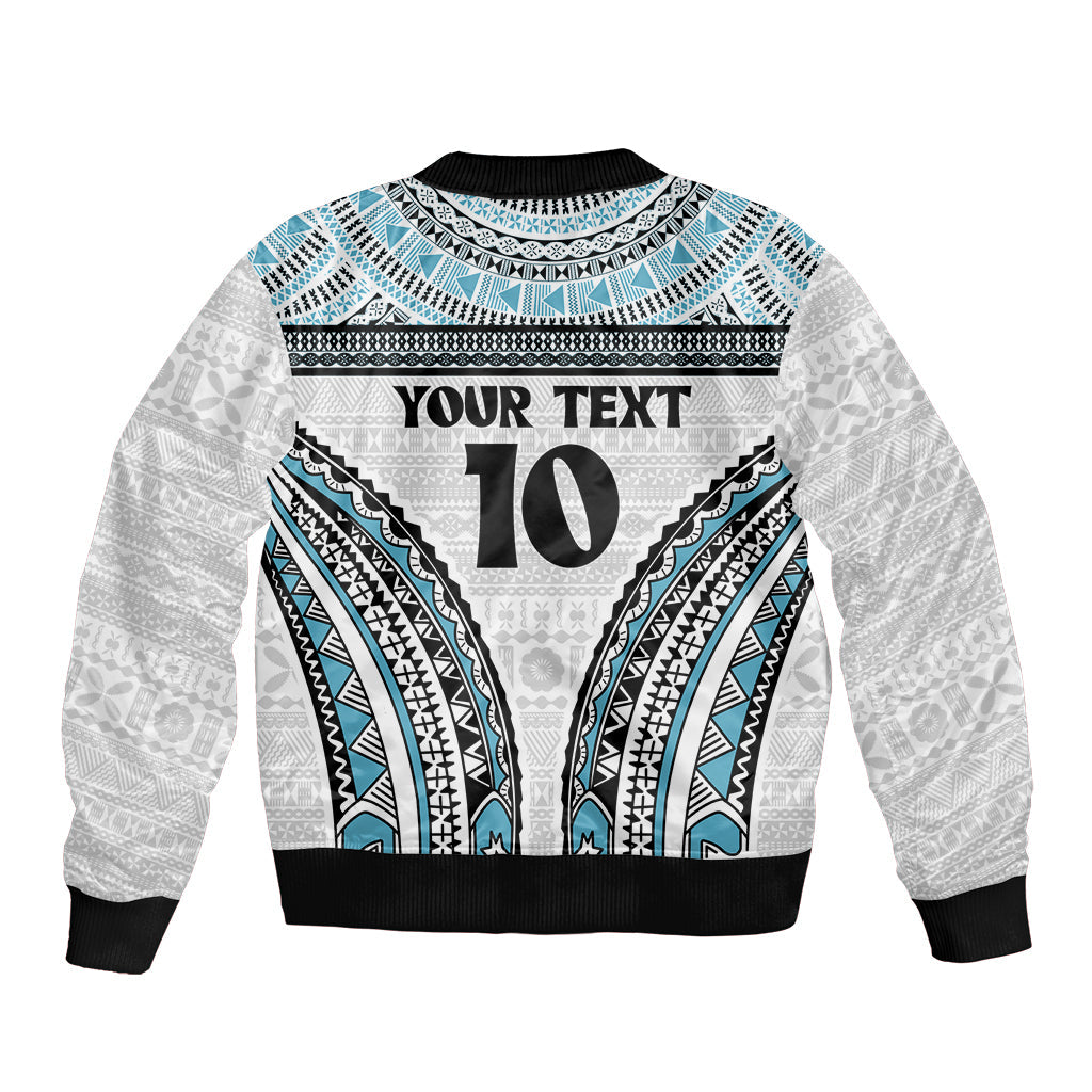 Custom Flying Fijians Rugby Bomber Jacket Tapa Tribal Cloth LT03