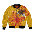 Personalized American Samoa Fautasi Race Bomber Jacket Aeto Pago Pago with Eagle Samoan Tribal Patterns LT03
