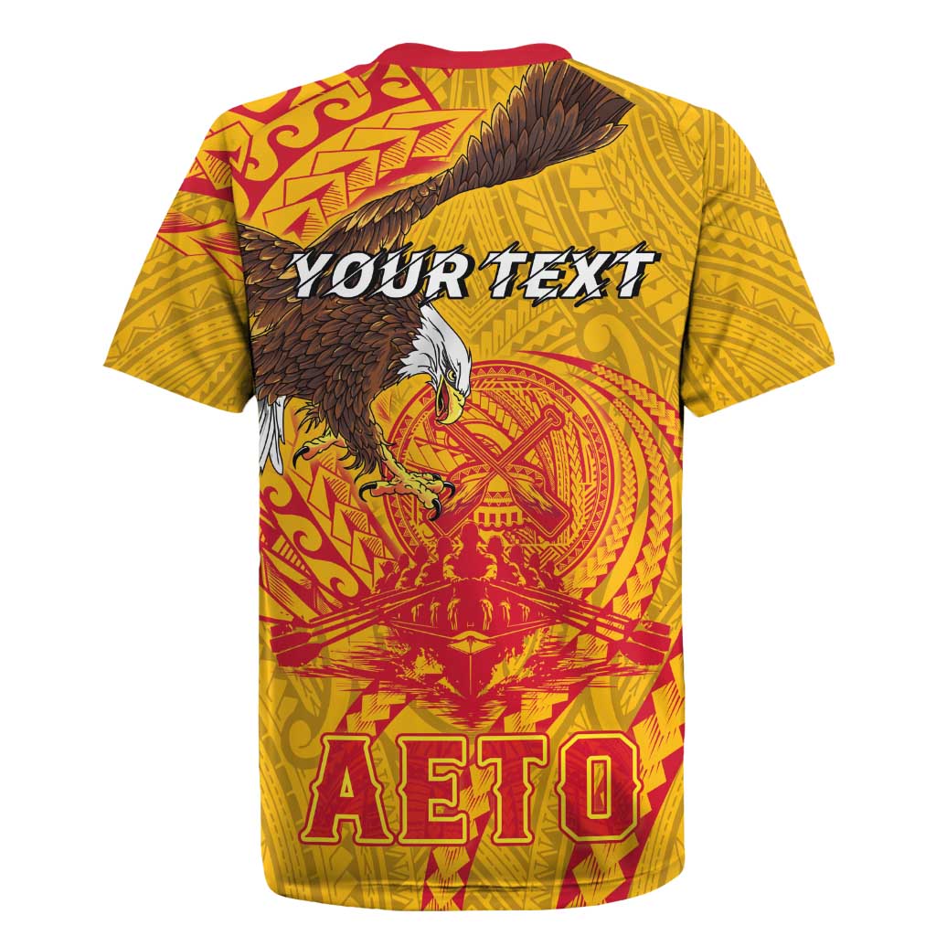 Personalized American Samoa Fautasi Race Rugby Jersey Aeto Pago Pago with Eagle Samoan Tribal Patterns LT03
