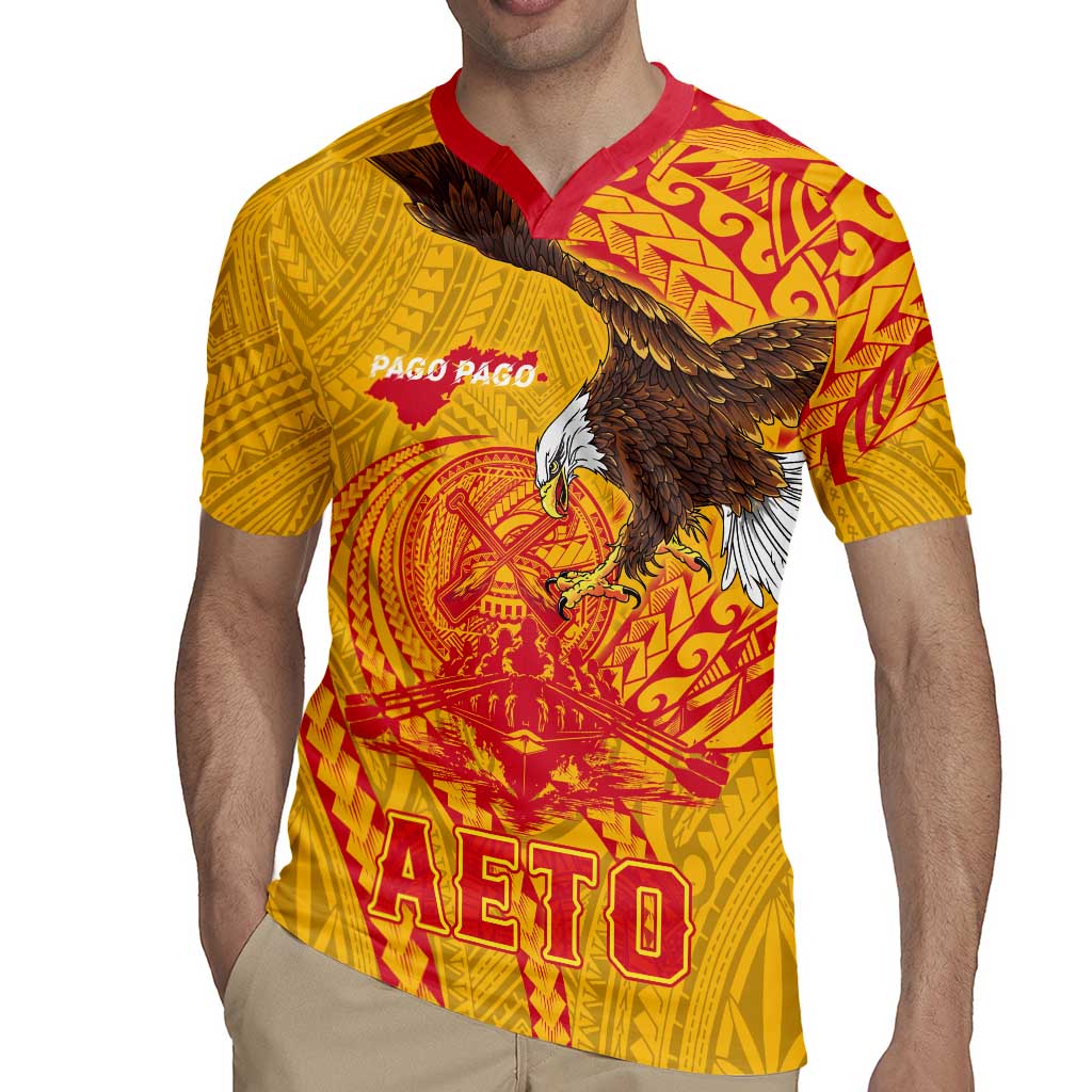 Personalized American Samoa Fautasi Race Rugby Jersey Aeto Pago Pago with Eagle Samoan Tribal Patterns LT03