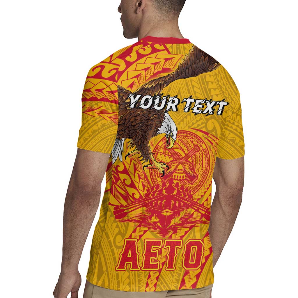 Personalized American Samoa Fautasi Race Rugby Jersey Aeto Pago Pago with Eagle Samoan Tribal Patterns LT03