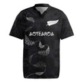 Custom New Zealand Rugby Rugby Jersey All Silver Ferns Blacks LT03