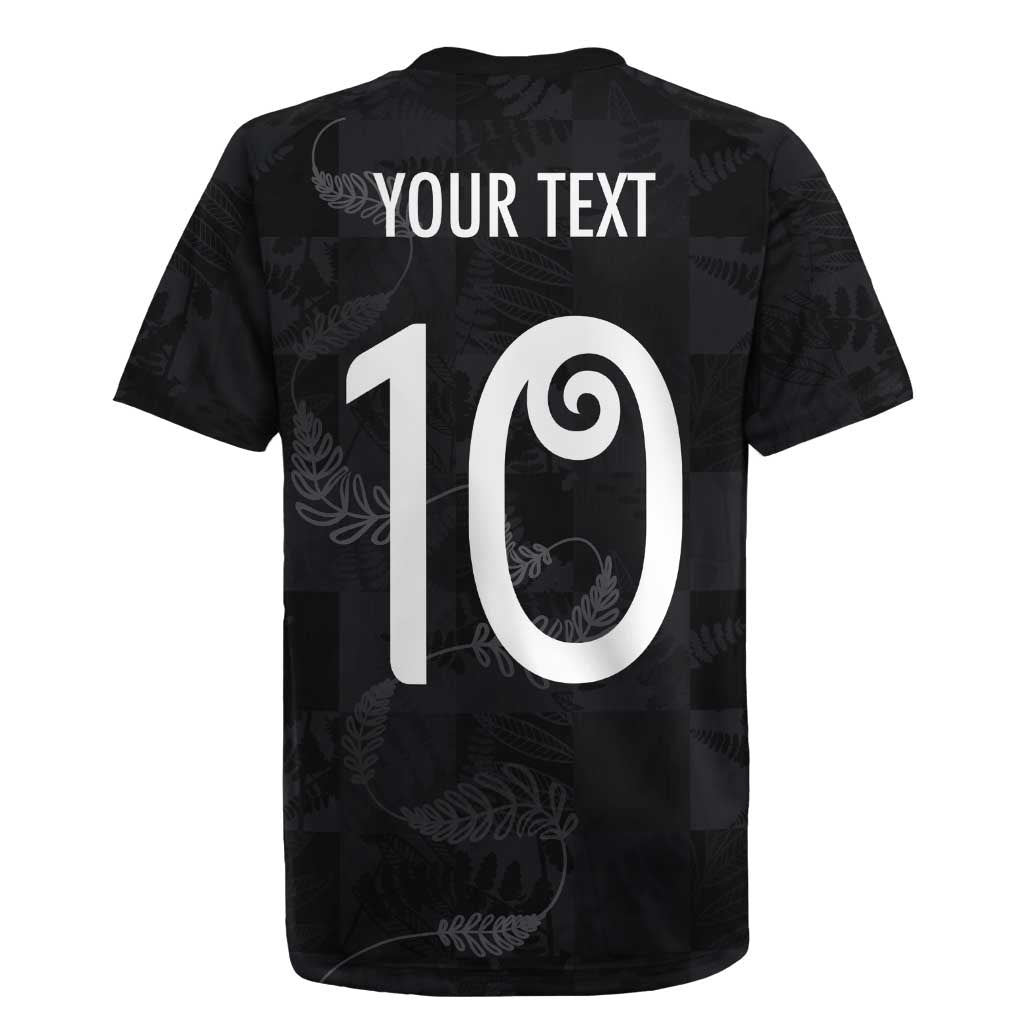 Custom New Zealand Rugby Rugby Jersey All Silver Ferns Blacks LT03