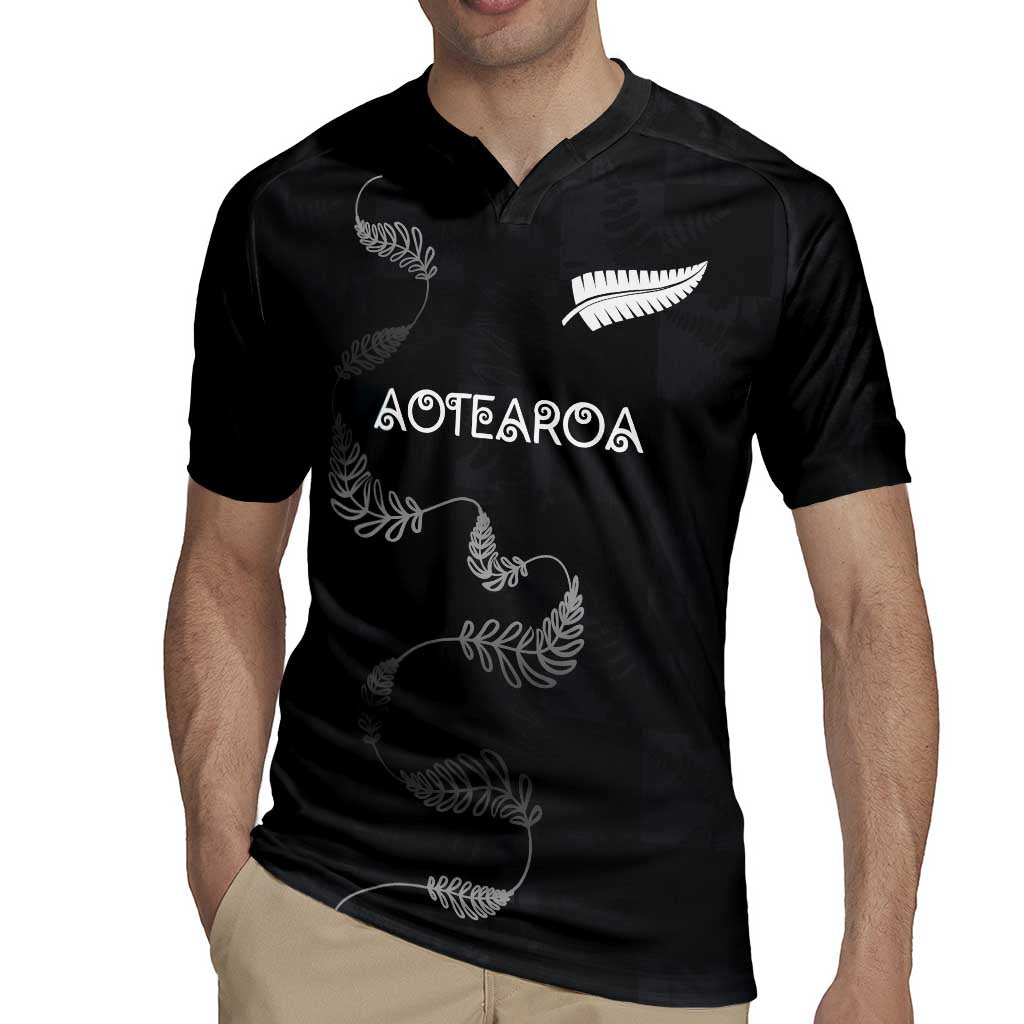 Custom New Zealand Rugby Rugby Jersey All Silver Ferns Blacks LT03
