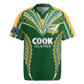 Custom Cook Islands Rugby League Rugby Jersey Tatau Tribal Pattern-Special Edition Green Color LT03