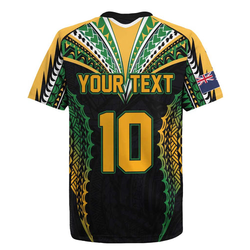 Custom Cook Islands Rugby League Rugby Jersey Tatau Tribal Pattern-Special Edition Black Color LT03