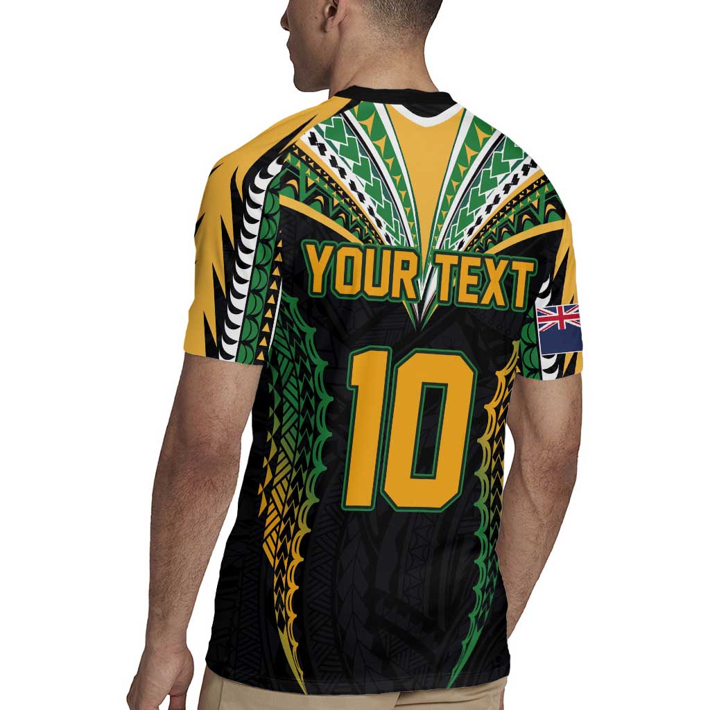 Custom Cook Islands Rugby League Rugby Jersey Tatau Tribal Pattern-Special Edition Black Color LT03