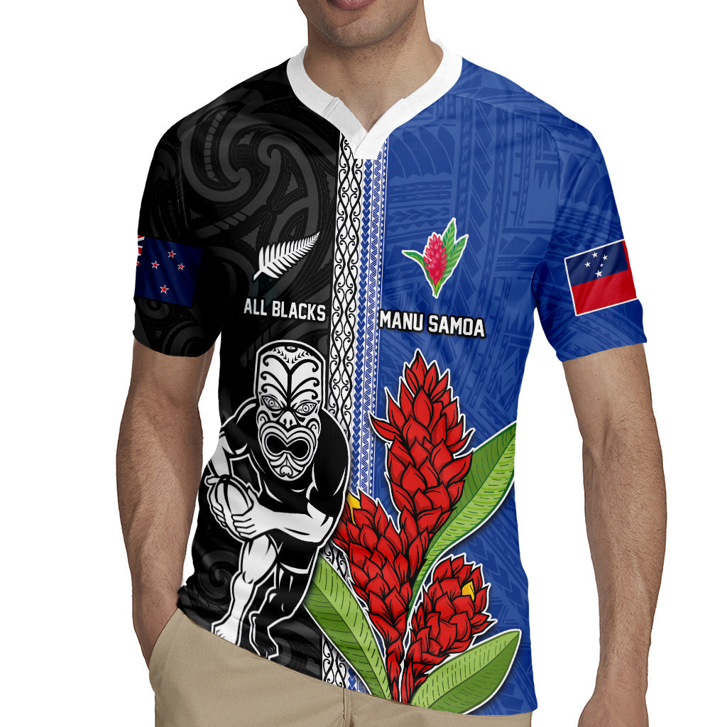 Custom Samoa and New Zealand Rugby Rugby Jersey Teuila Samoan and Maori Warrior LT03
