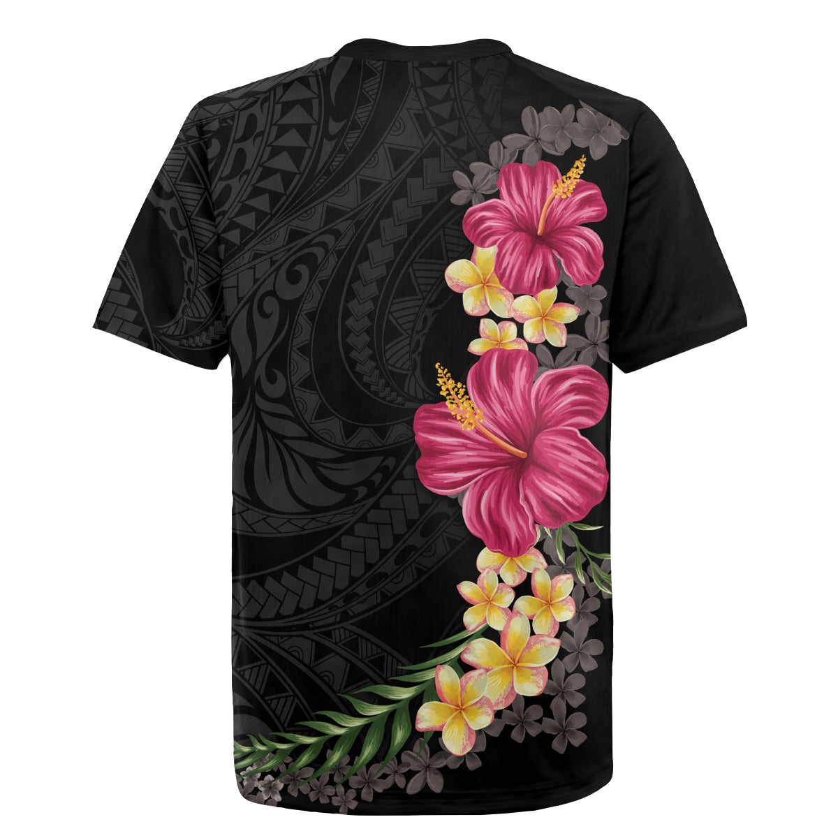 Hawaiian Plumeria and Hibiscus Rugby Jersey Colorful Style LT03