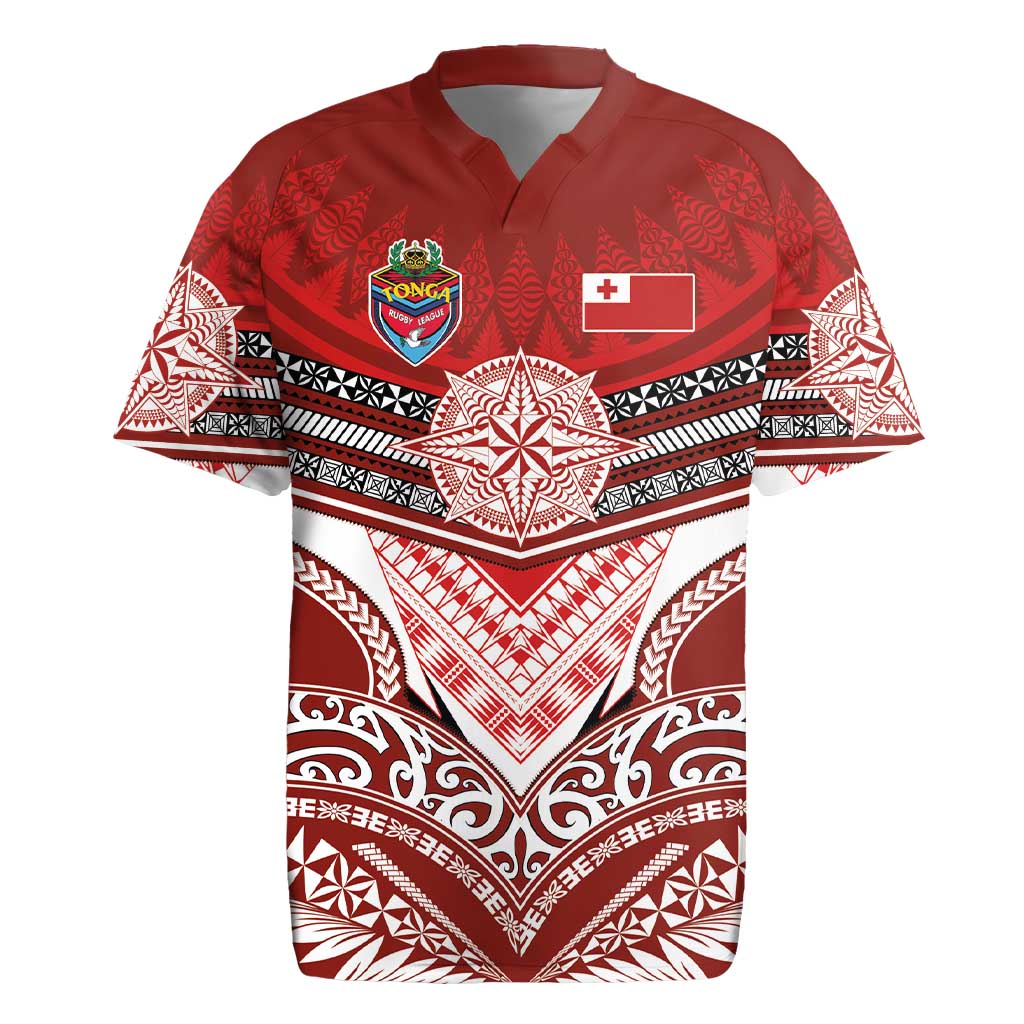 Tonga Rugby Custom Rugby Jersey Mana o Tonga-Tribal Heritage Edition Red Color LT03