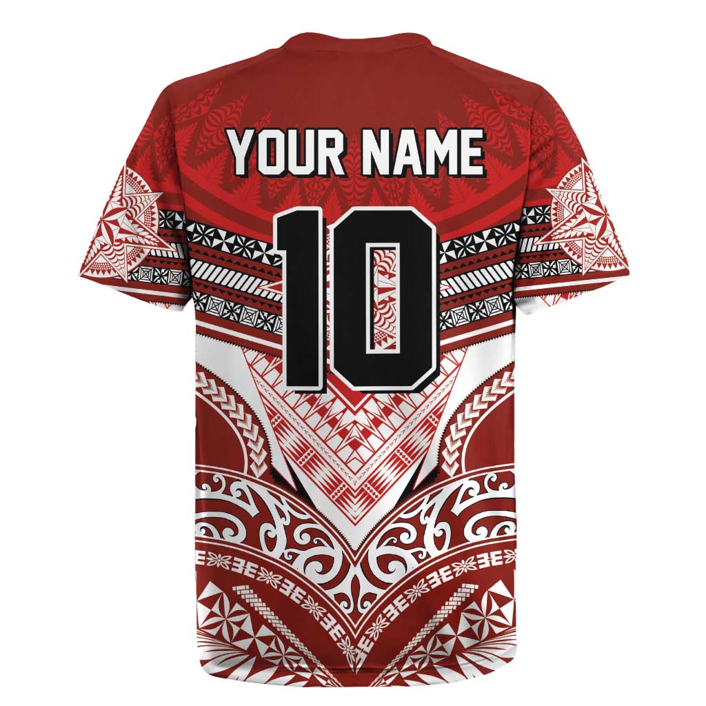 Tonga Rugby Custom Rugby Jersey Mana o Tonga-Tribal Heritage Edition Red Color LT03