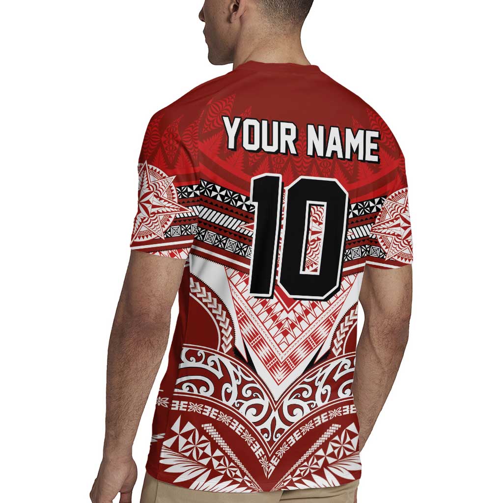 Tonga Rugby Custom Rugby Jersey Mana o Tonga-Tribal Heritage Edition Red Color LT03