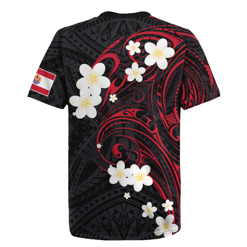 French Polynesia Tiare Day Rugby Jersey Seal and Polynesian Pattern LT03