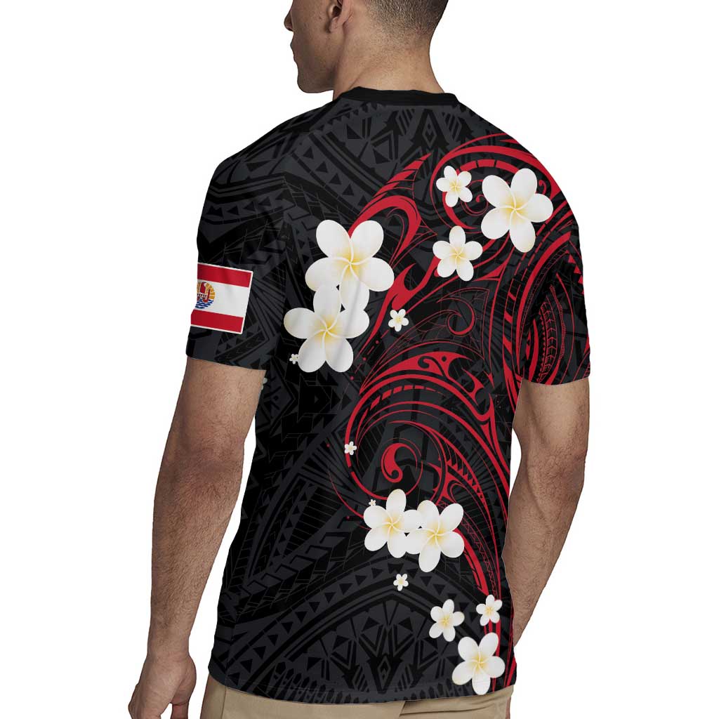 French Polynesia Tiare Day Rugby Jersey Seal and Polynesian Pattern LT03