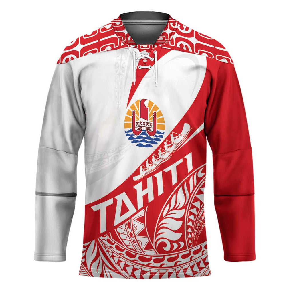 Personalised Tahiti Va'a Race Hockey Jersey Polynesian Tattoos Sporty Style LT03