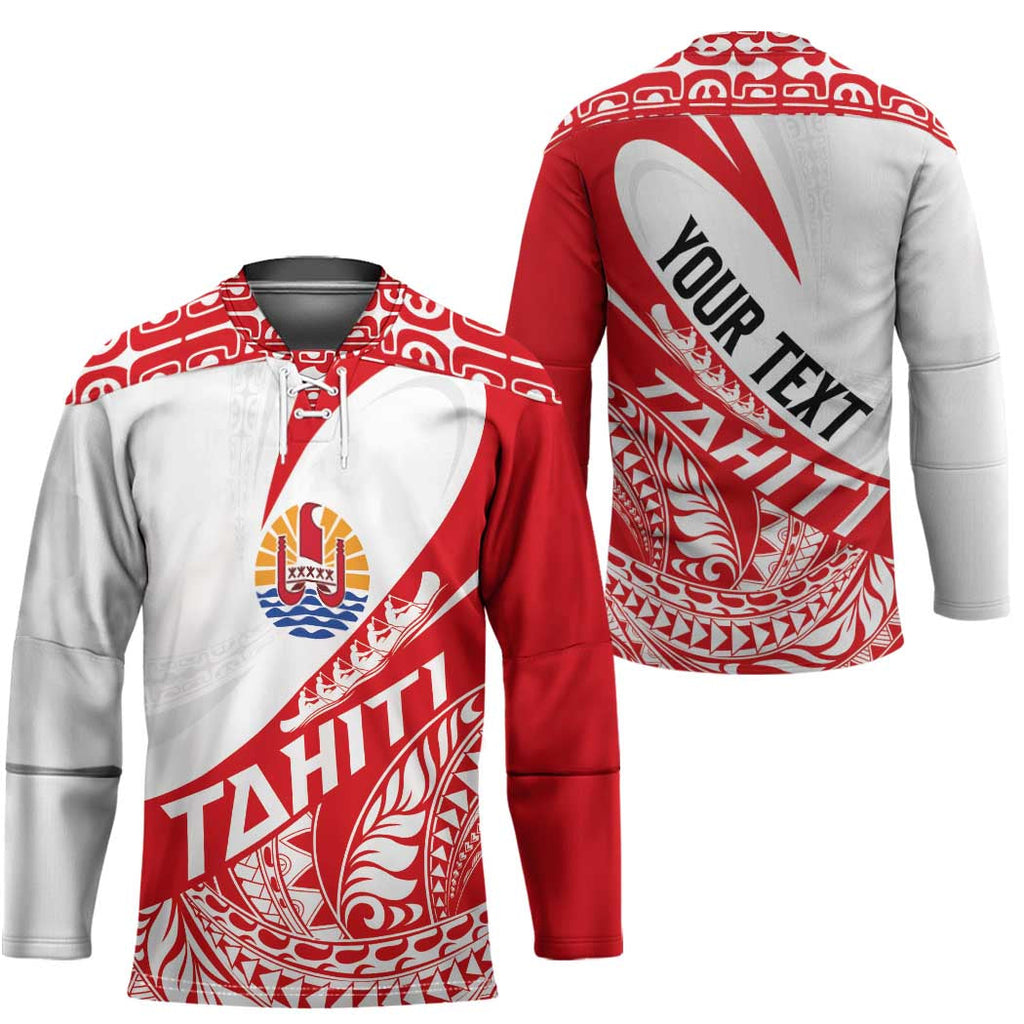 Personalised Tahiti Va'a Race Hockey Jersey Polynesian Tattoos Sporty Style LT03