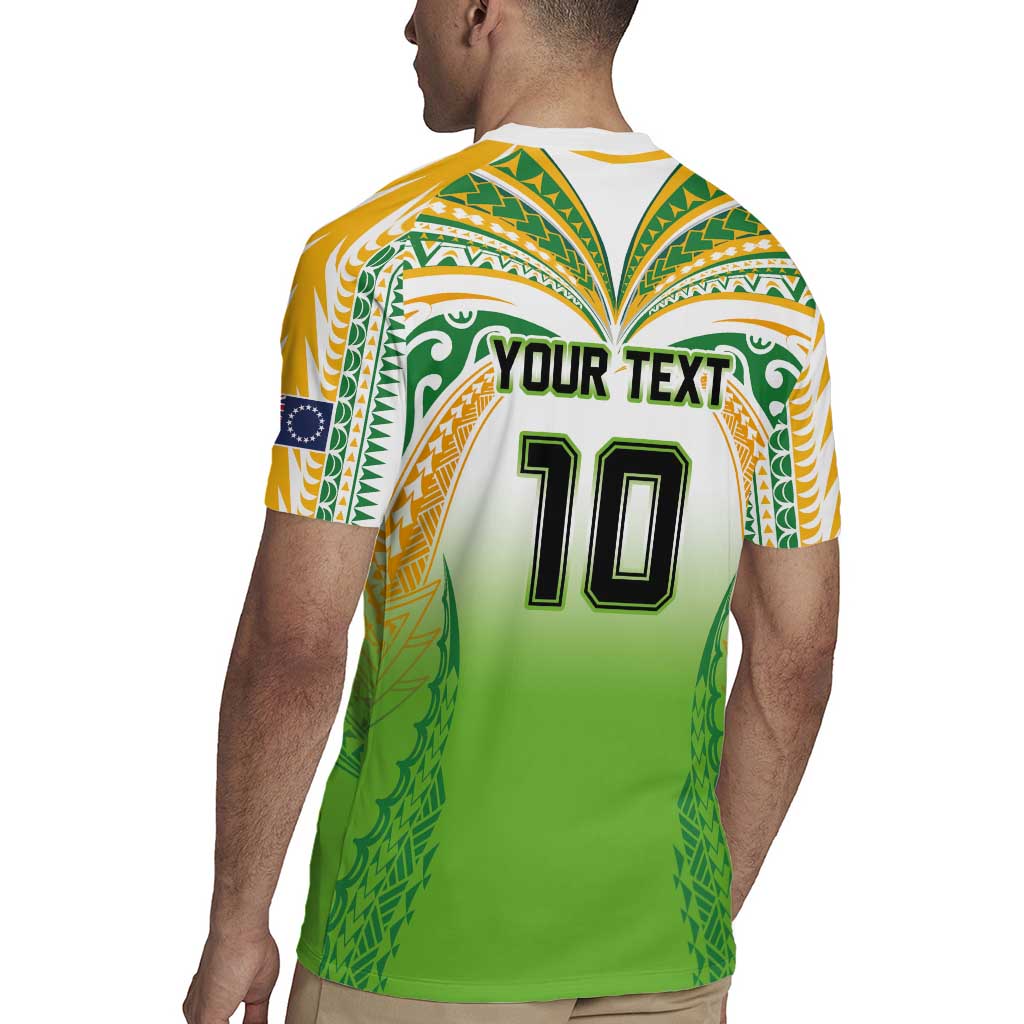 Custom Cook Islands Rugby League Rugby Jersey Avaiki Tatau Tribal Motifs White Color LT03