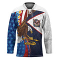 American Samoa and United States Semiquincentennial Hockey Jersey Bald Eagle with National Flag Style LT03