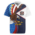 American Samoa and United States Semiquincentennial Rugby Jersey Bald Eagle with National Flag Style LT03