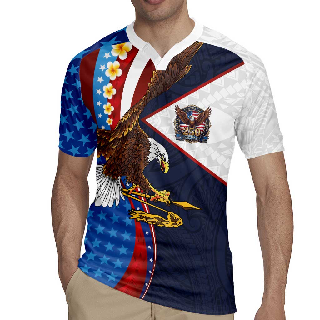 American Samoa and United States Semiquincentennial Rugby Jersey Bald Eagle with National Flag Style LT03