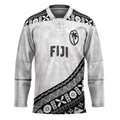 Custom Fijian Rugby Hockey Jersey Tapa Pattern and Palm Tree Tribal LT03