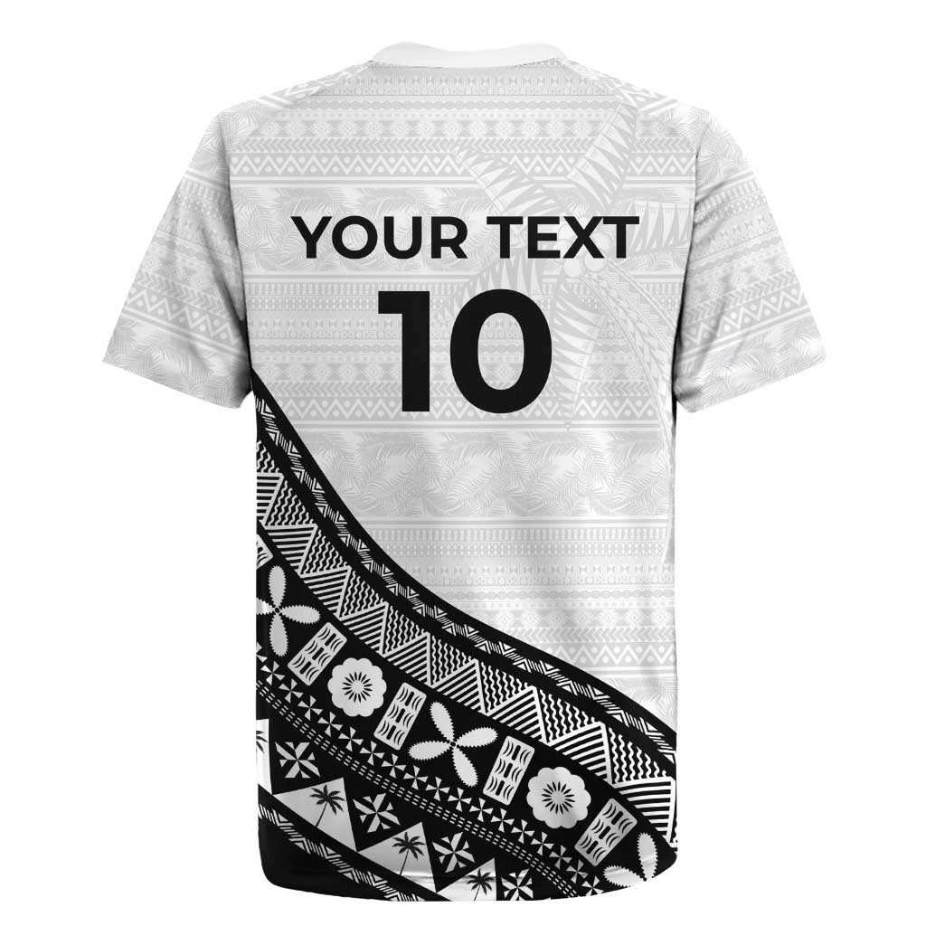 Custom Fijian Rugby Rugby Jersey Tapa Pattern and Palm Tree Tribal LT03