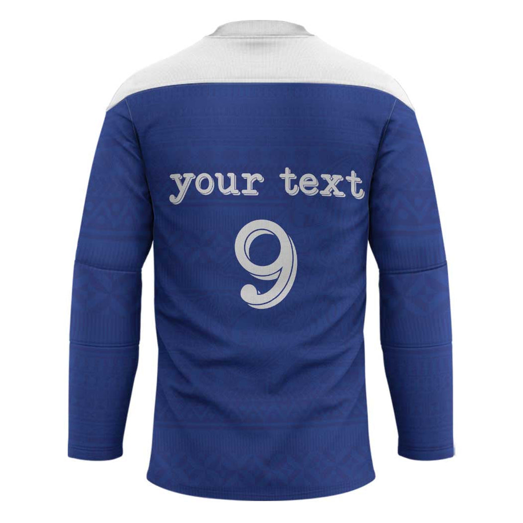Custom Fijian Football Hockey Jersey Tapa Pattern and Shark Tribal LT03
