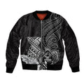 Guam Latte Stone Chamorro Culture Sleeve Zip Bomber Jacket Tapa Pattern LT03