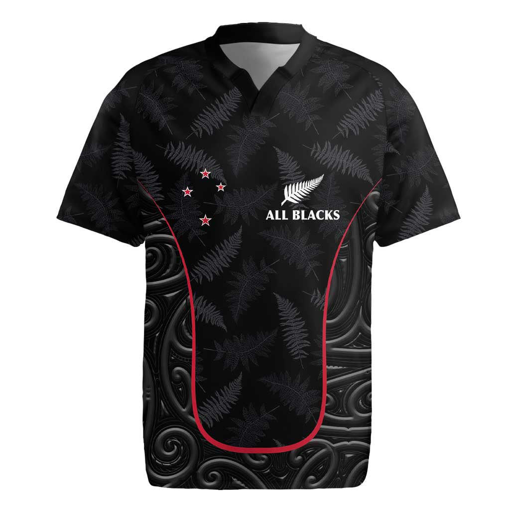 Custom New Zealand Rugby Rugby Jersey Maori All Black Championship 2024 and Silver Fern LT03