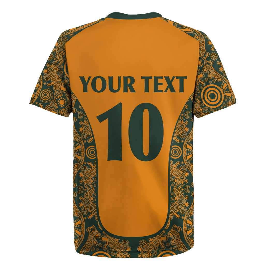 Custom Australia Rugby Championship 2024 Rugby Jersey Aboriginal Art Tattoo Pattern LT03