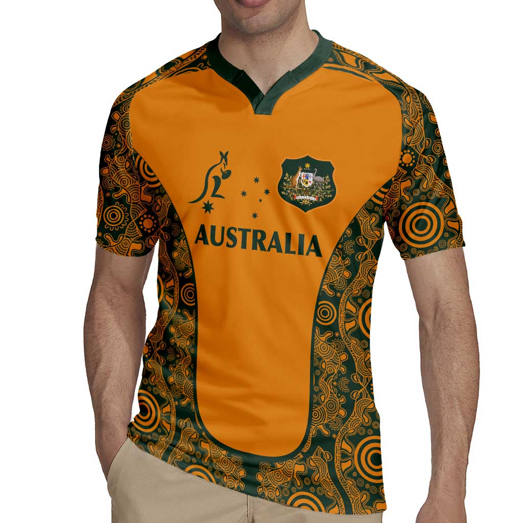 Custom Australia Rugby Championship 2024 Rugby Jersey Aboriginal Art Tattoo Pattern LT03