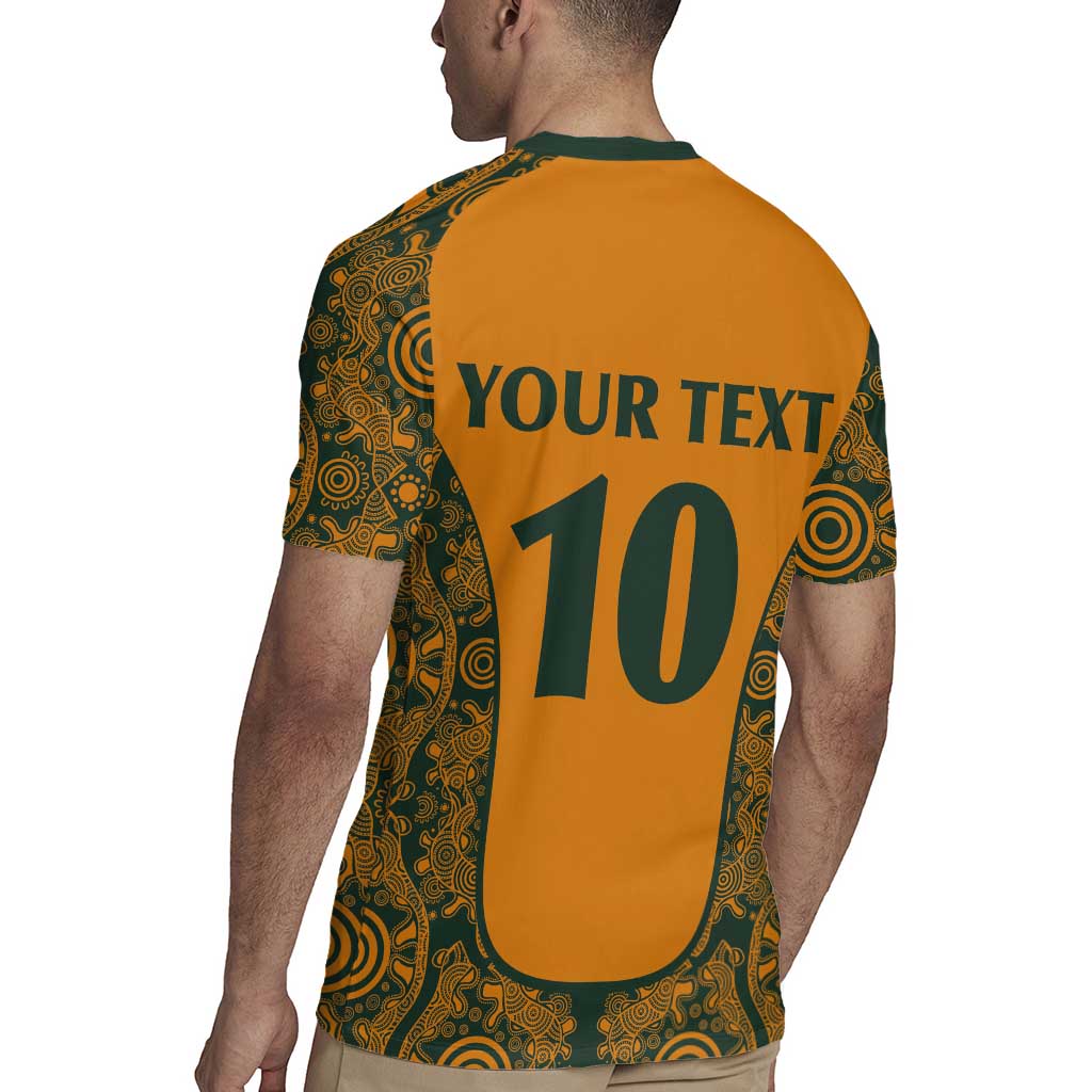 Custom Australia Rugby Championship 2024 Rugby Jersey Aboriginal Art Tattoo Pattern LT03