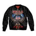 American Samoa Fautasi Bomber Jacket Pago Pago Aeto and Iseula o le Moana of Fagatogo Black Color LT03