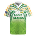 Custom Cook Islands Rugby League Rugby Jersey - Tatau Tribal Motifs Light Green LT03