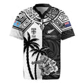 Custom New Zealand And Fiji Rugby 2024 Rugby Jersey Maori Kiwi With Fijian Palm Tree LT05