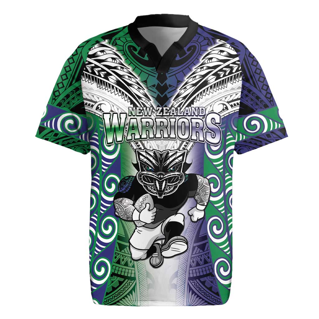 Custom New Zealand Warrior Rugby Jersey Maori Tribal Pattern LT05