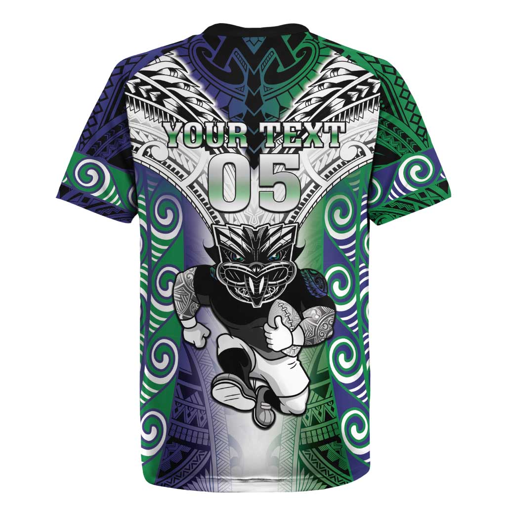 Custom New Zealand Warrior Rugby Jersey Maori Tribal Pattern LT05