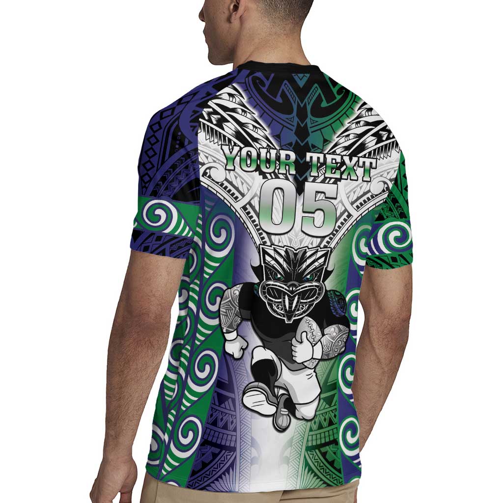 Custom New Zealand Warrior Rugby Jersey Maori Tribal Pattern LT05