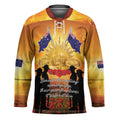 ANZAC Day Hockey Jersey Remembrance Tribute Soldiers And Poppy Field LT05