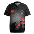 Cook Islands ANZAC Day Rugby Jersey Soldier Silhouette Remembrance LT05