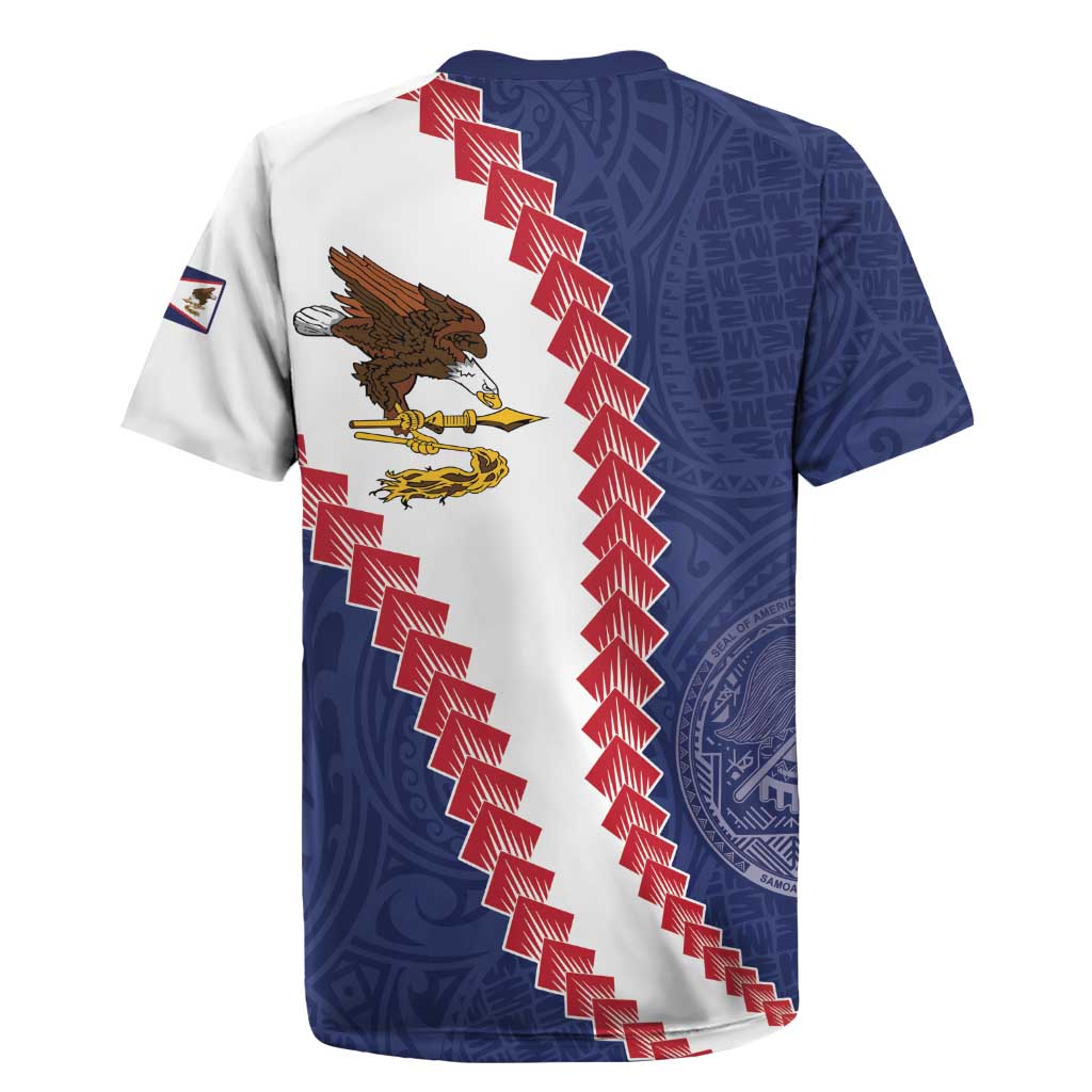 American Samoa Eagle Rugby Jersey Polynesian Tribal Pattern Curve Style LT05