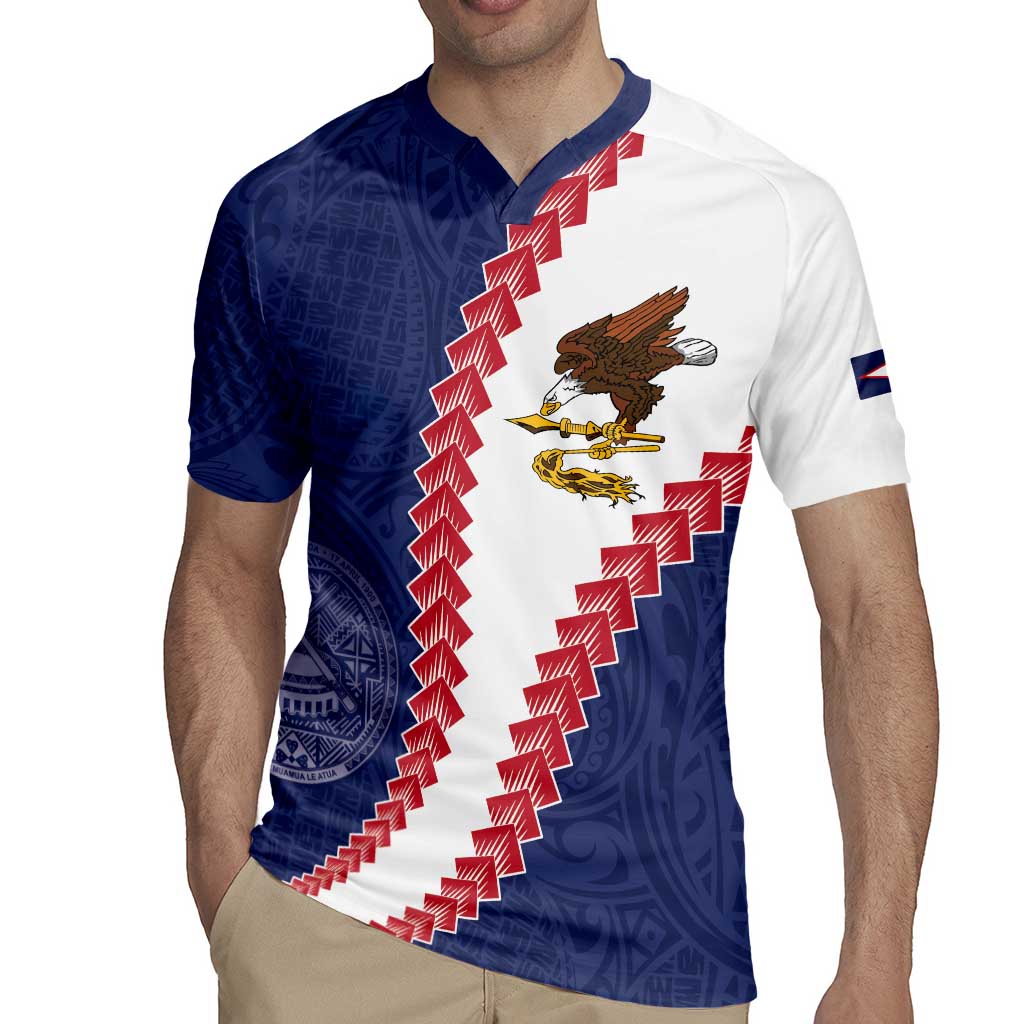 American Samoa Eagle Rugby Jersey Polynesian Tribal Pattern Curve Style LT05