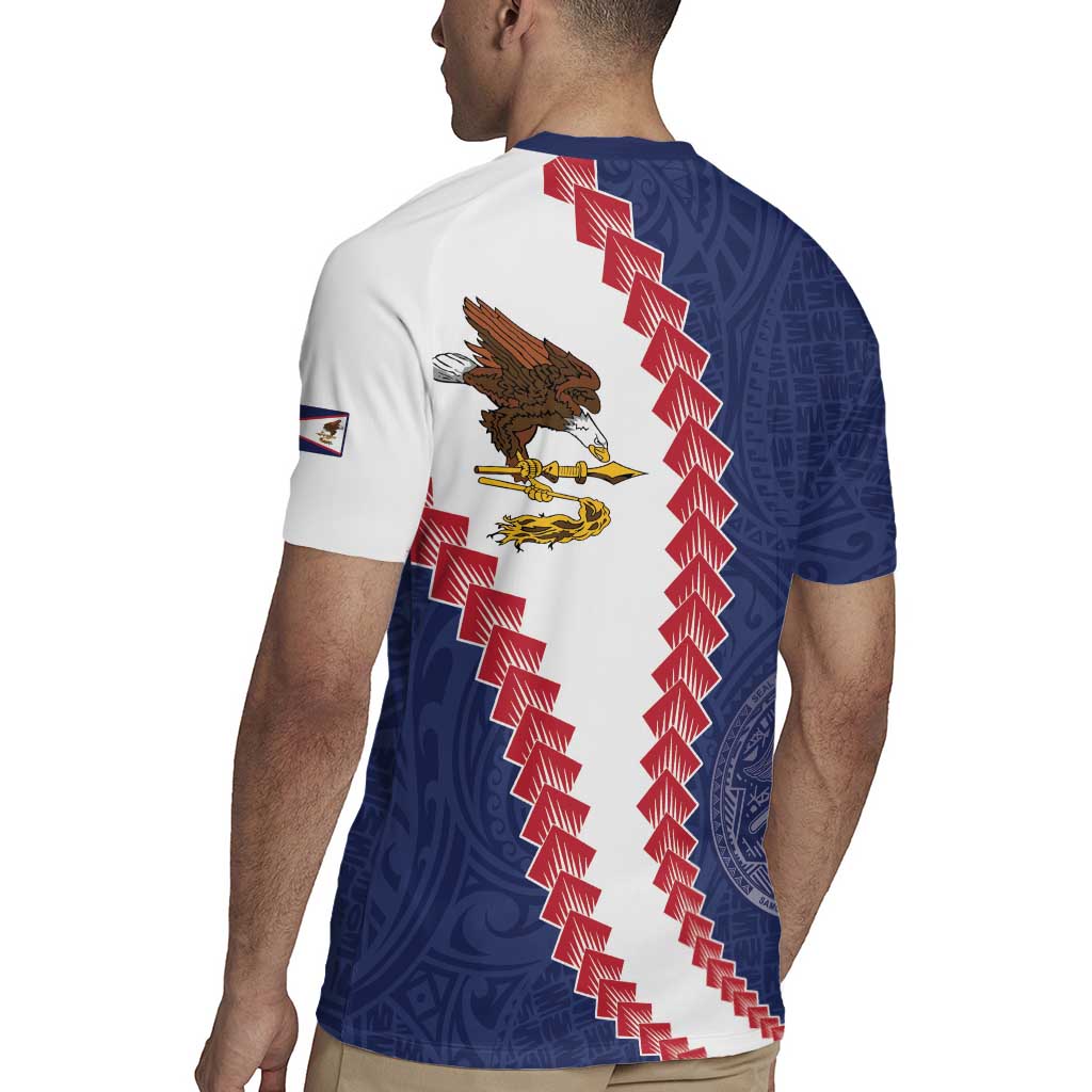 American Samoa Eagle Rugby Jersey Polynesian Tribal Pattern Curve Style LT05