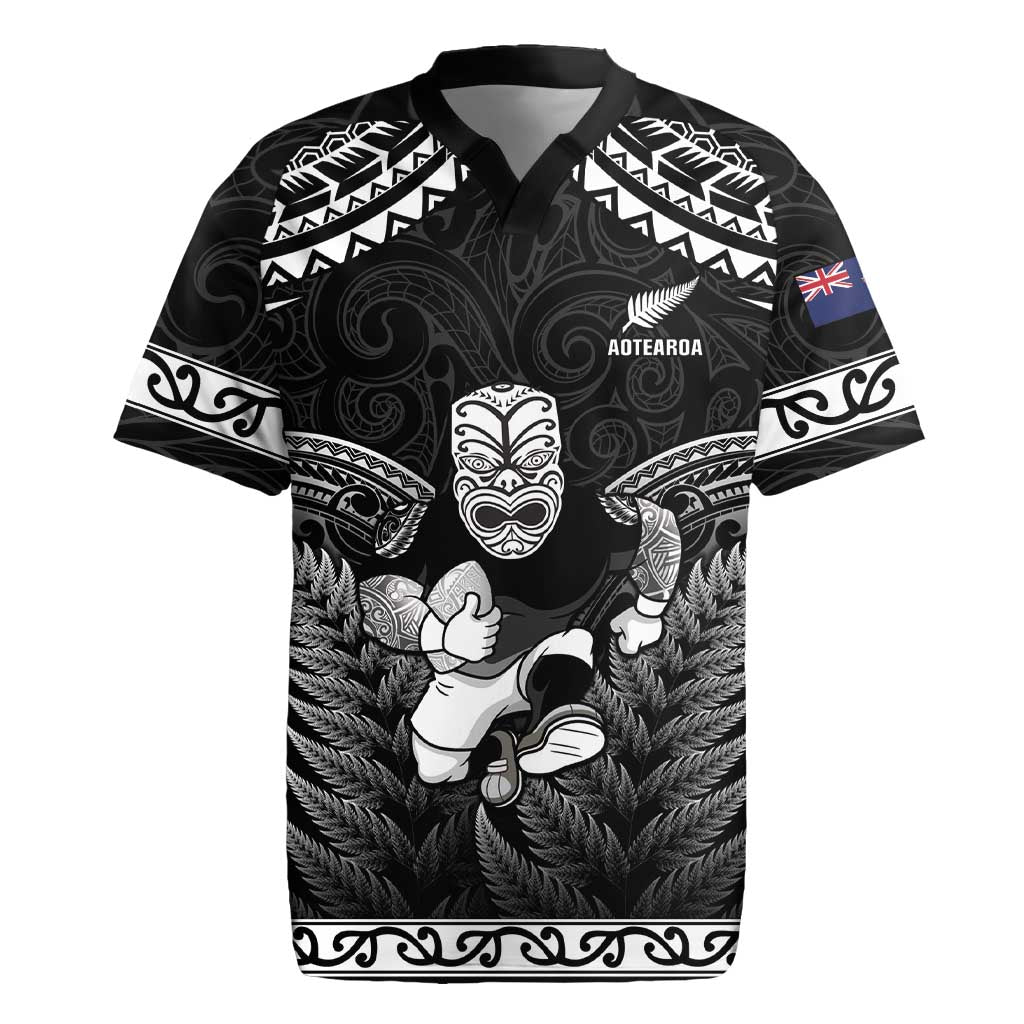 Custom New Zealand Maori Tiki Rugby Rugby Jersey Go Aotearoa Maori Pattern LT05