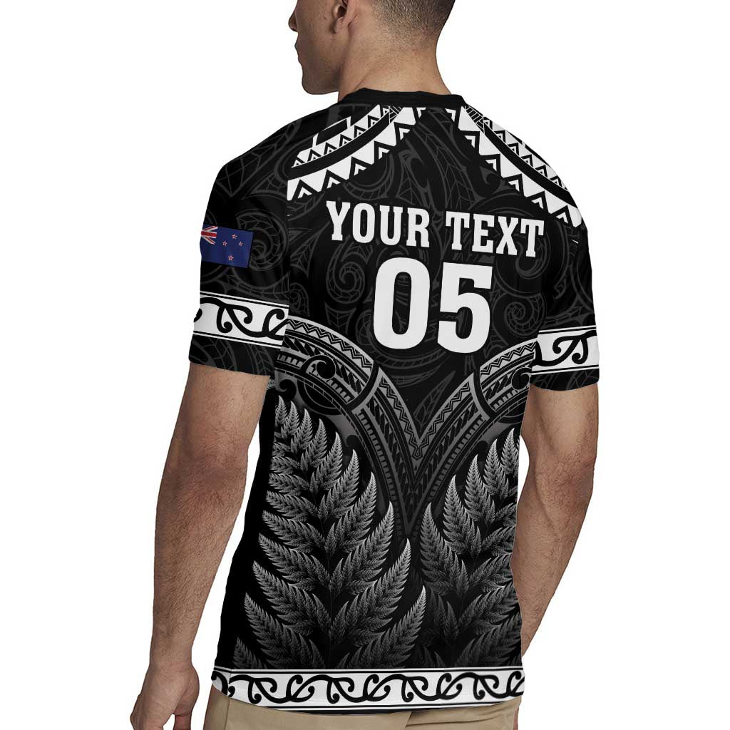 Custom New Zealand Maori Tiki Rugby Rugby Jersey Go Aotearoa Maori Pattern LT05